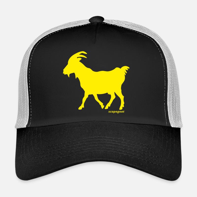 Chèvre GOAT bouc émissaire jaune Casquette trucker 