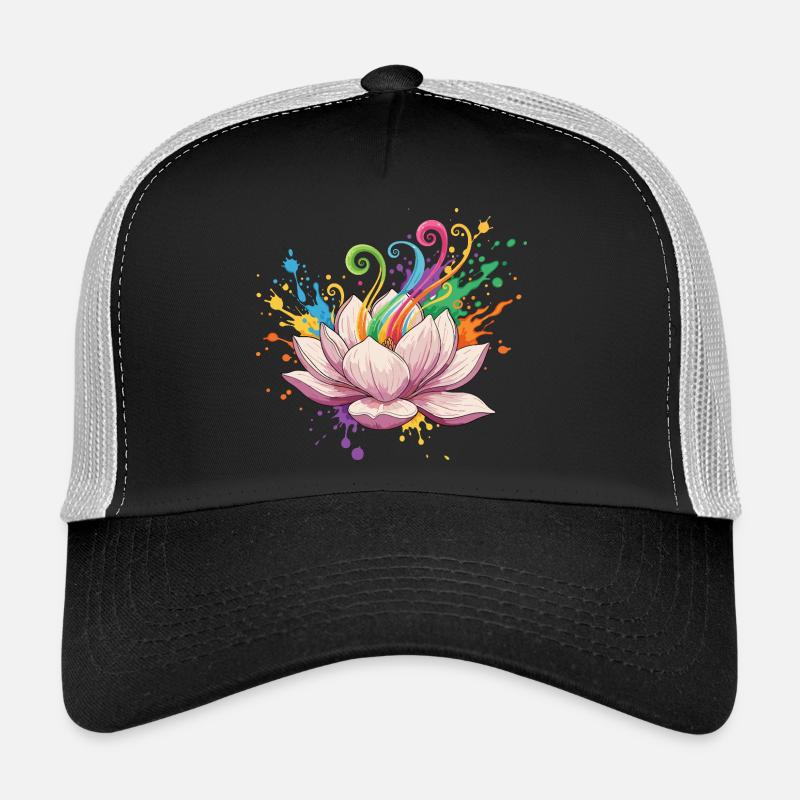 Explosion des couleurs de lotus brillantes Casquette trucker 