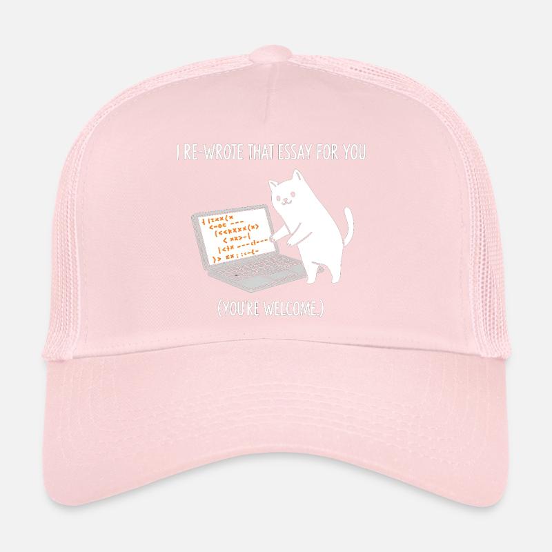 Code cat explains tasks Trucker Cap