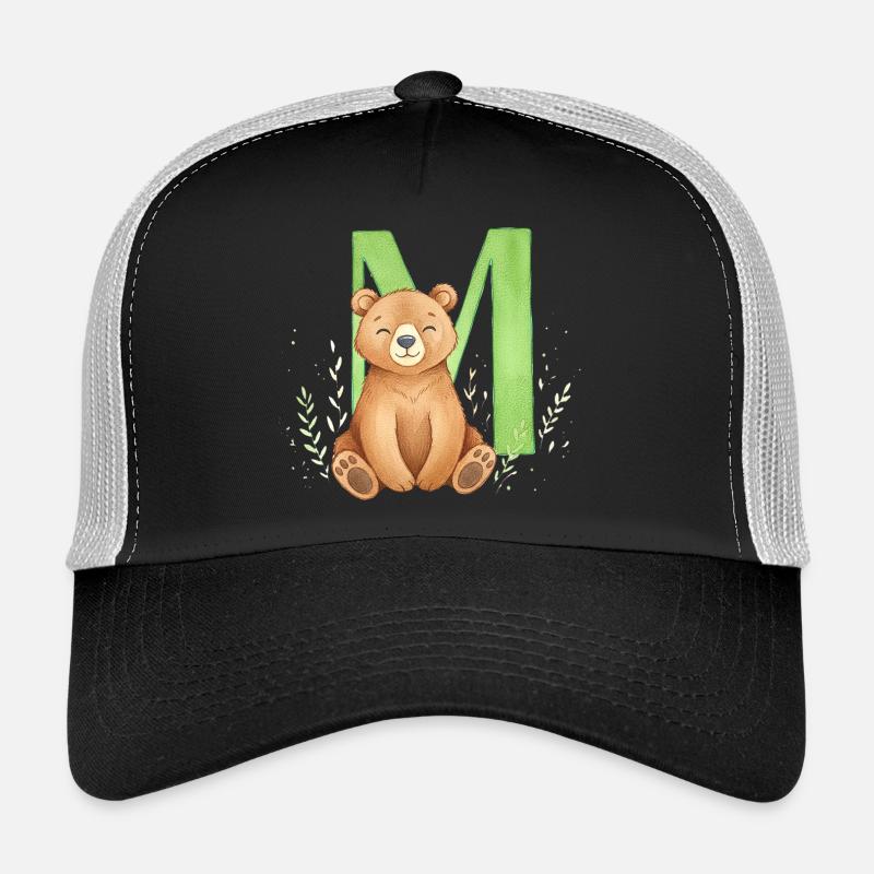 Ours devant le vert M – style aquarelle Casquette trucker 