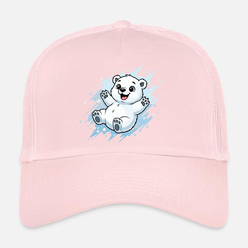 Joyeuse éclaboussure d’ours polaire Casquette trucker 