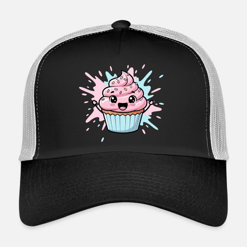 Illustration de cupcakes Kawaii Casquette trucker 