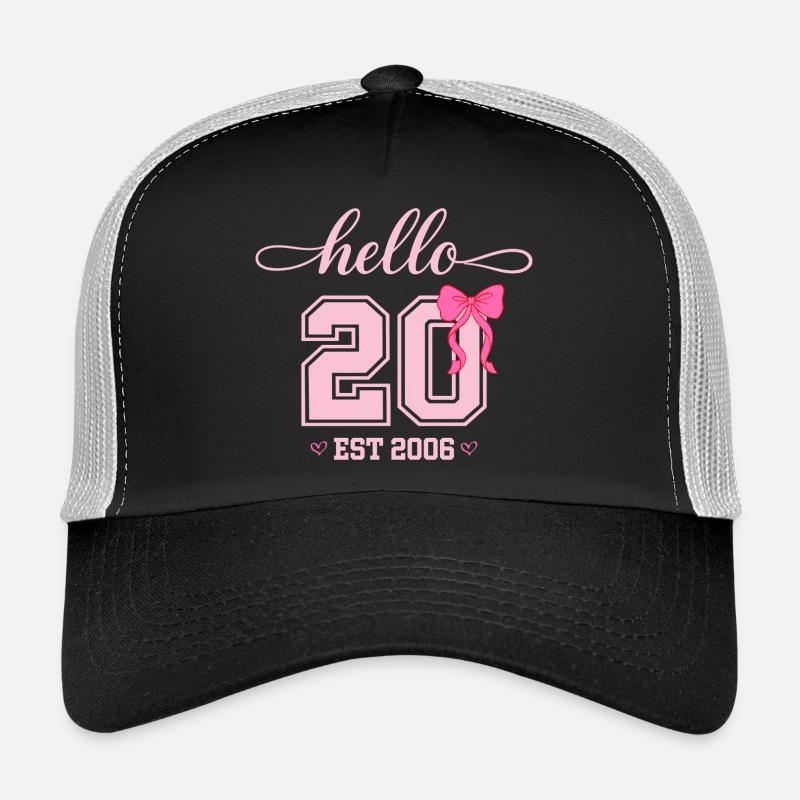 Hello 20 Est 2006 Damen Geburtstag Design Trucker Cap