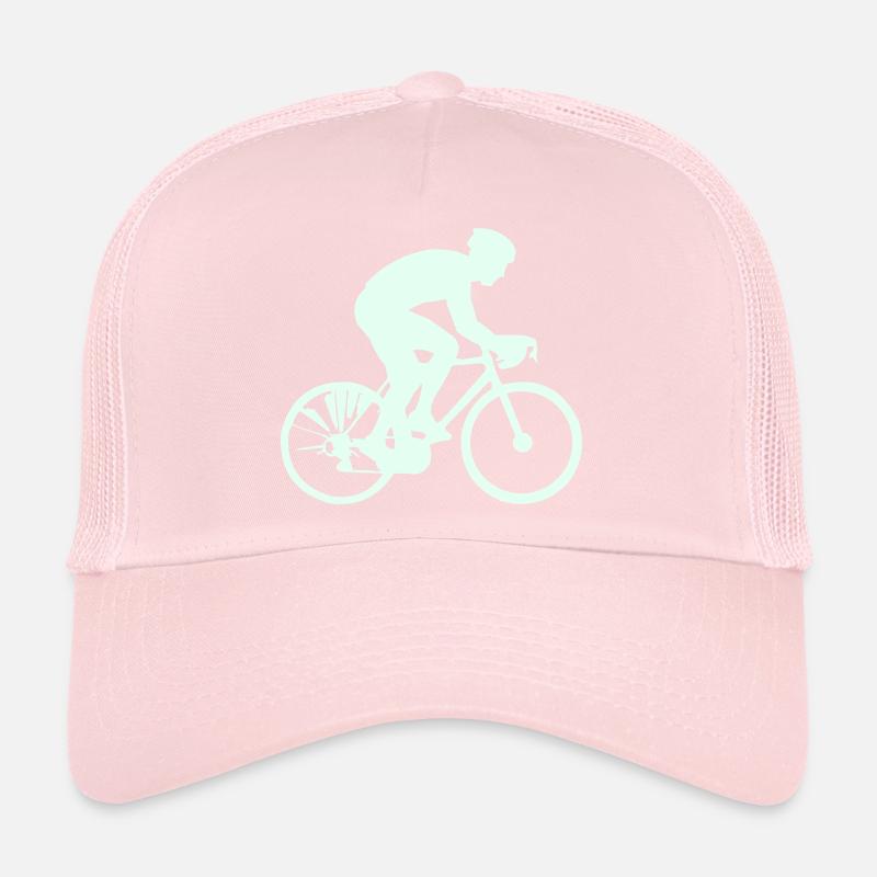 Cyclist Silhouette Mint Trucker Cap