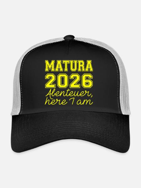 Matura 2026 Spruch - Trucker Cap - black/stone grey - Front