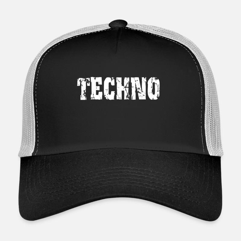 TECHNO - Trucker Cap - Schwarz/Steingrau