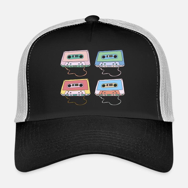 Cassette Compact Cassette Magnétique Bande rétro Casquette trucker 
