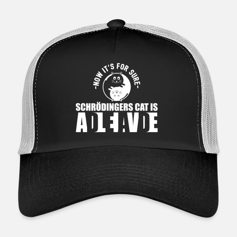 Don de Schrodingers chat Dead Alive Nerd - Casquette trucker  - noir/gris pierre