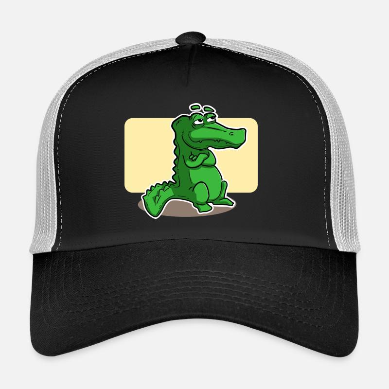 cute crocodile - Trucker Cap - black/stone grey