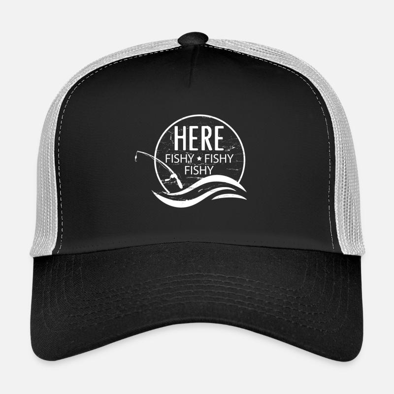 Angeln - Trucker Cap - Schwarz/Steingrau