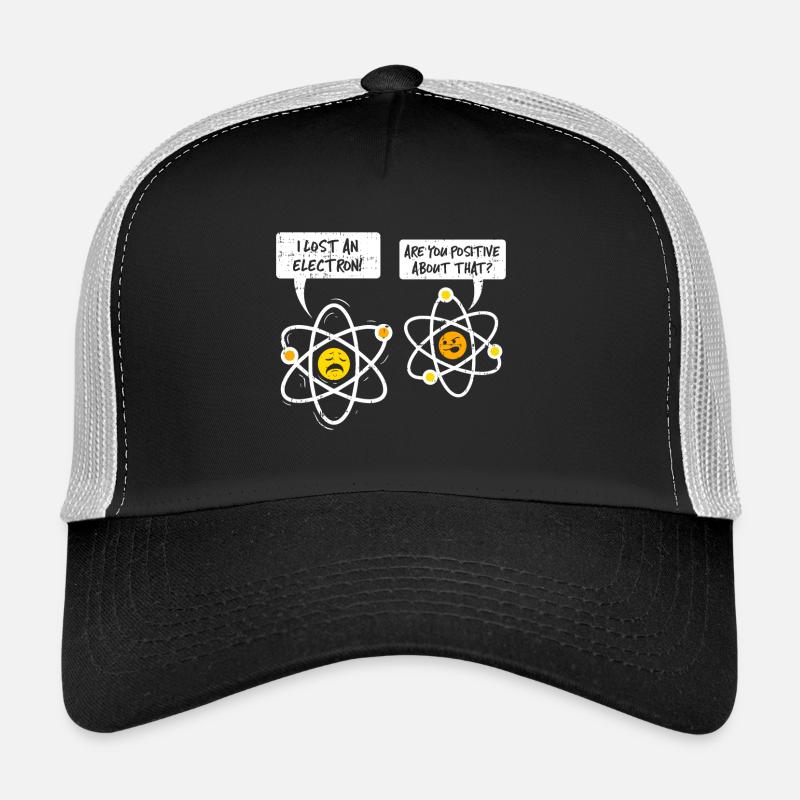 LUSTIGER ATOM WITZ | WITZIG POSITIV ELEKTRON NERD - Trucker Cap - Schwarz/Steingrau