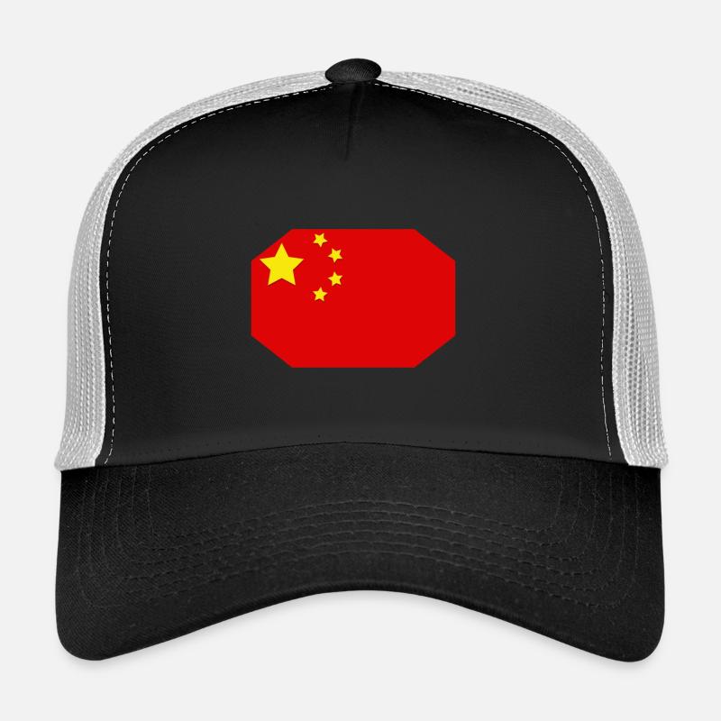 China flag - Trucker Cap - black/stone grey