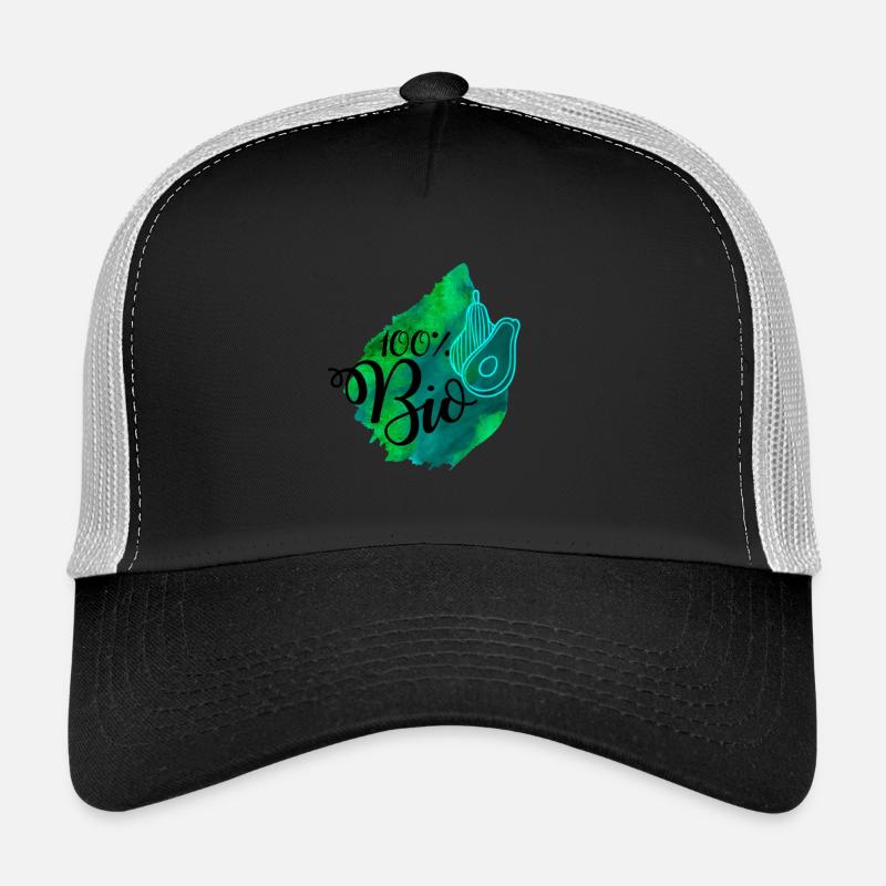 Idée de cadeau de végétarien végétarien - Casquette trucker  - noir/gris pierre