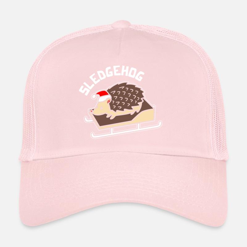 Sledgehog Hedgehog Noël Noël hérisson calembour Casquette trucker 