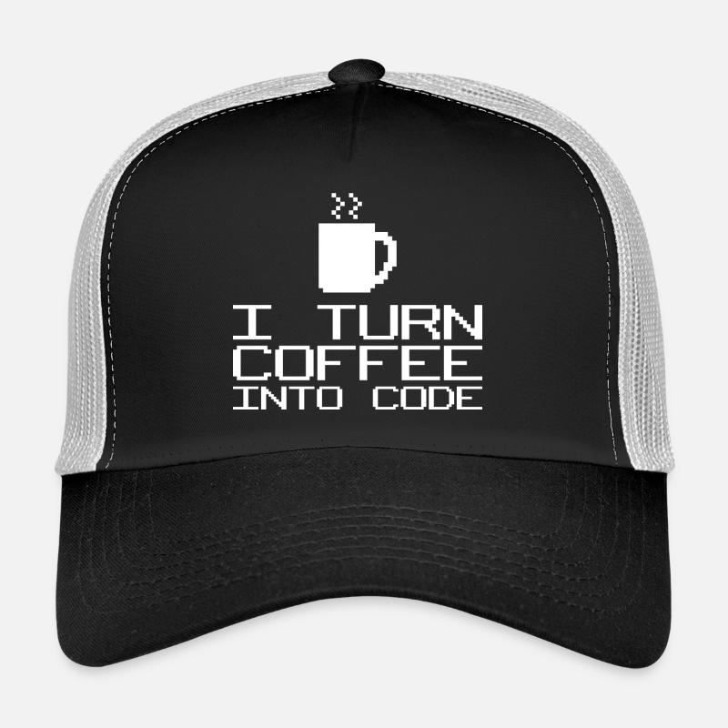 Ich verwande Kaffee in Code Trucker Cap