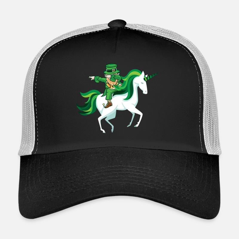 cadeau St Patrick Einhorn dab Kobold drôle Casquette trucker 