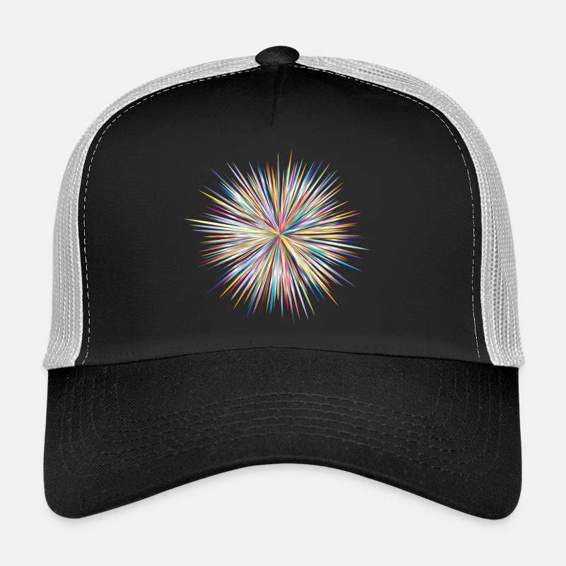 Abstract Explosion - Trucker Cap - Schwarz/Steingrau