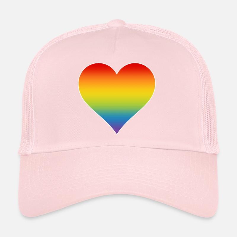 Regenbogen Herz Trucker Cap