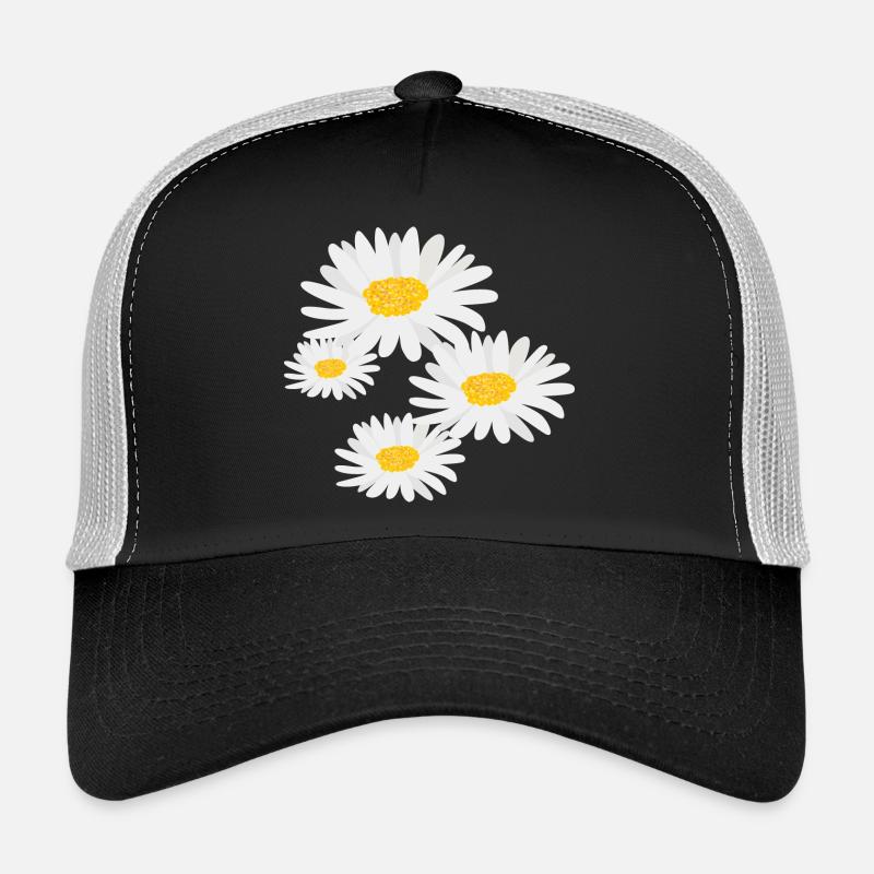 Blume Gänseblümchen - Trucker Cap - Schwarz/Steingrau
