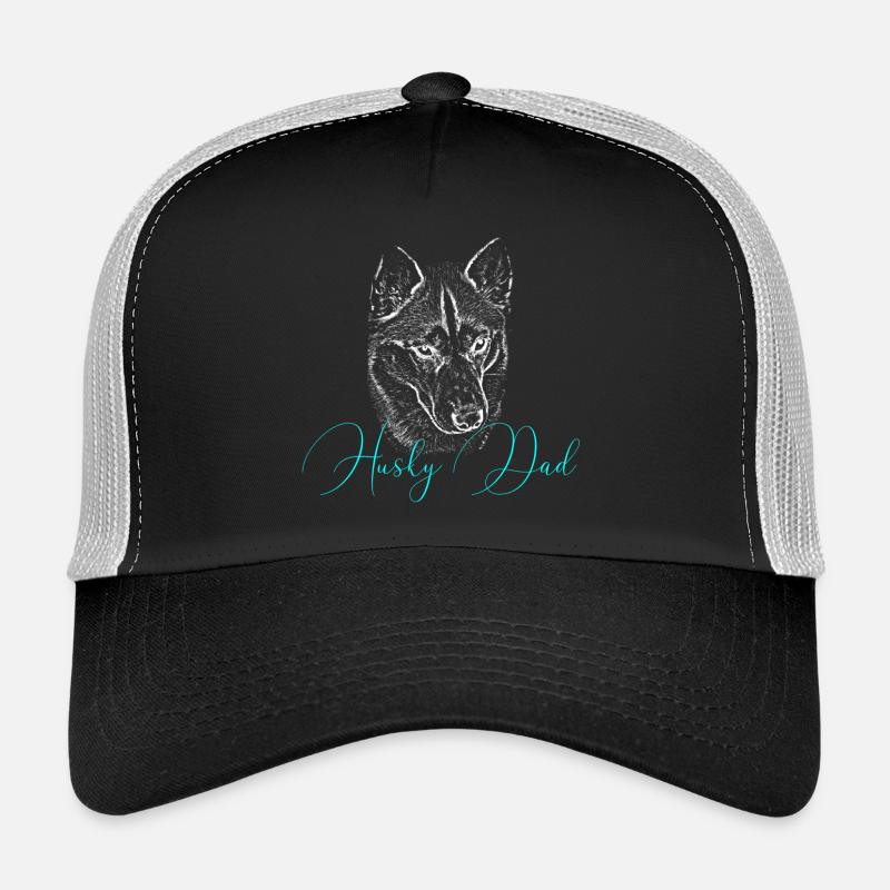 Silhouette de papa robuste écriture néon - Casquette trucker  - noir/gris pierre