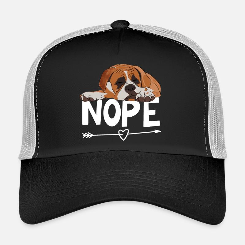 Boxer Dog Nope Trucker Cap