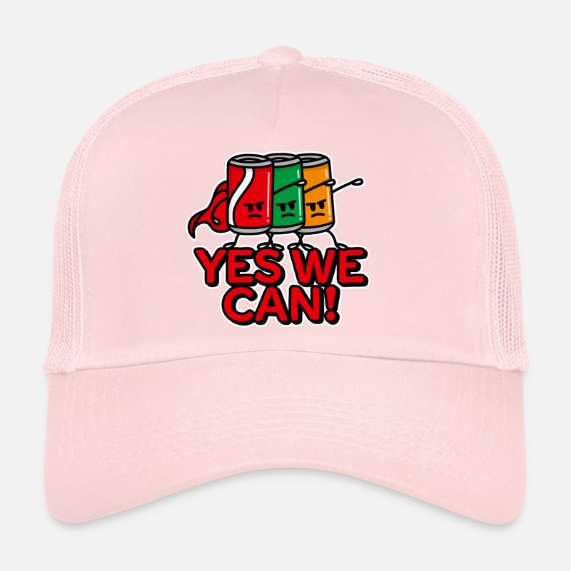 Superhero Beverage Cans Word Game Oui, nous pouvons Casquette trucker 