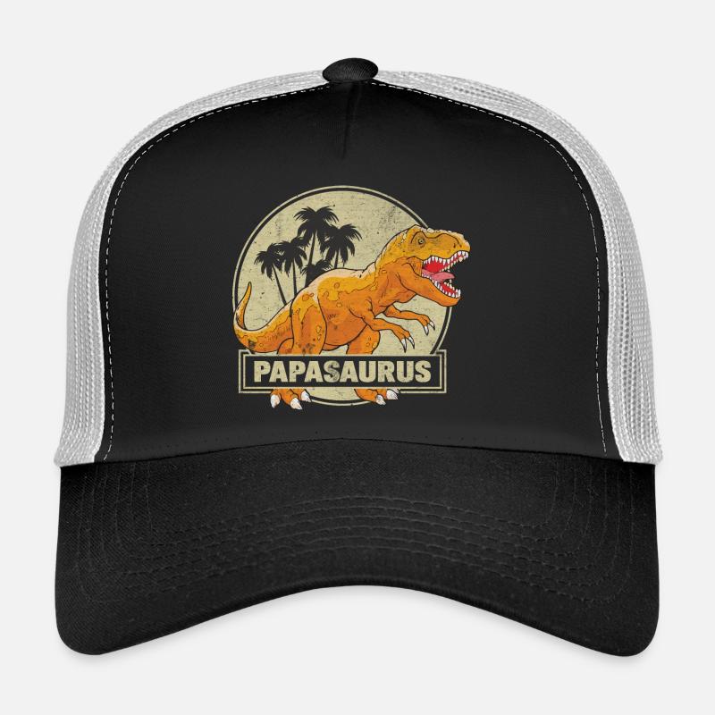 Papasaurus - Trucker Cap - Schwarz/Steingrau