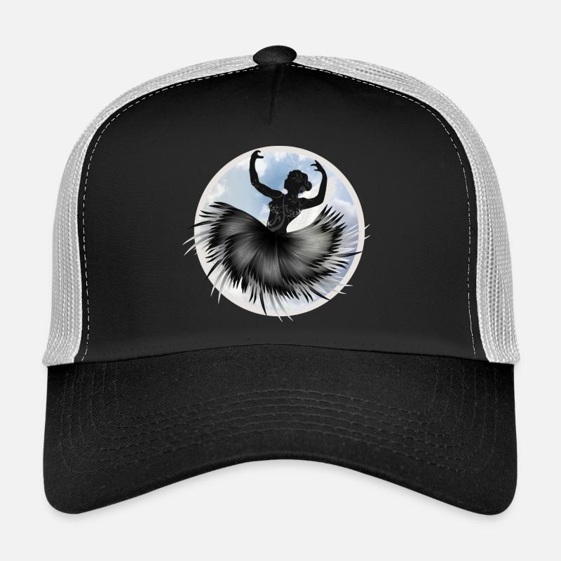 Danseur de ballet dansant dans les nuages avec un plumage Casquette trucker 