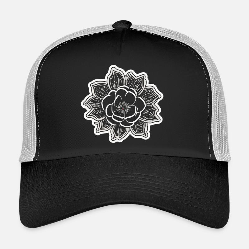 Die Schönheit und der Charme einer einfarbigen Blume Trucker Cap