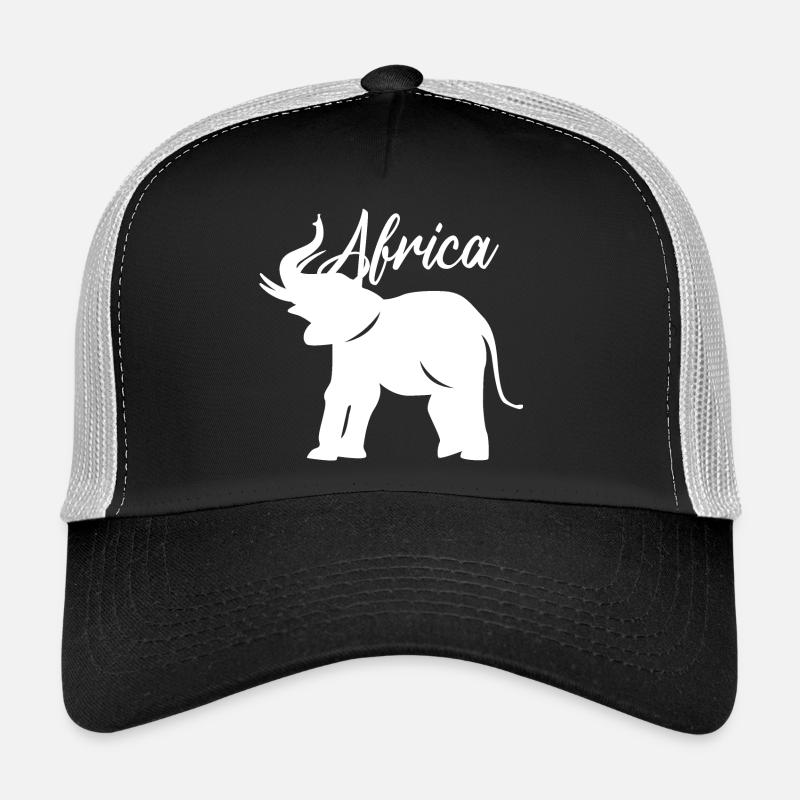 Graphique de l’icône de l’éléphant d’Afrique Elephant Continent Casquette trucker 