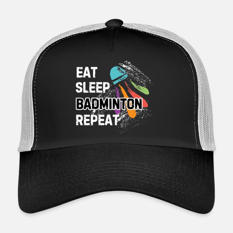 Eat Sleep Badminton Repeat - Trucker Cap - black/stone grey