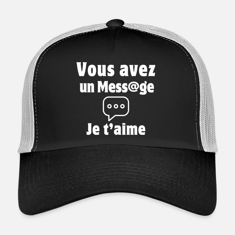 message, SMS, je t'aime, Saint-Valentin Casquette trucker 
