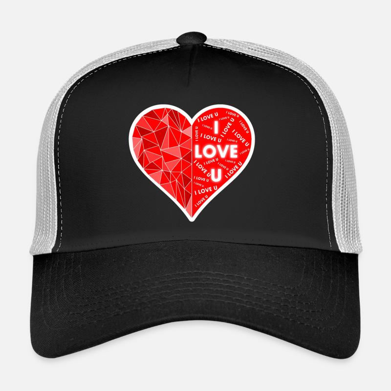 I LOVE U HEART Trucker Cap