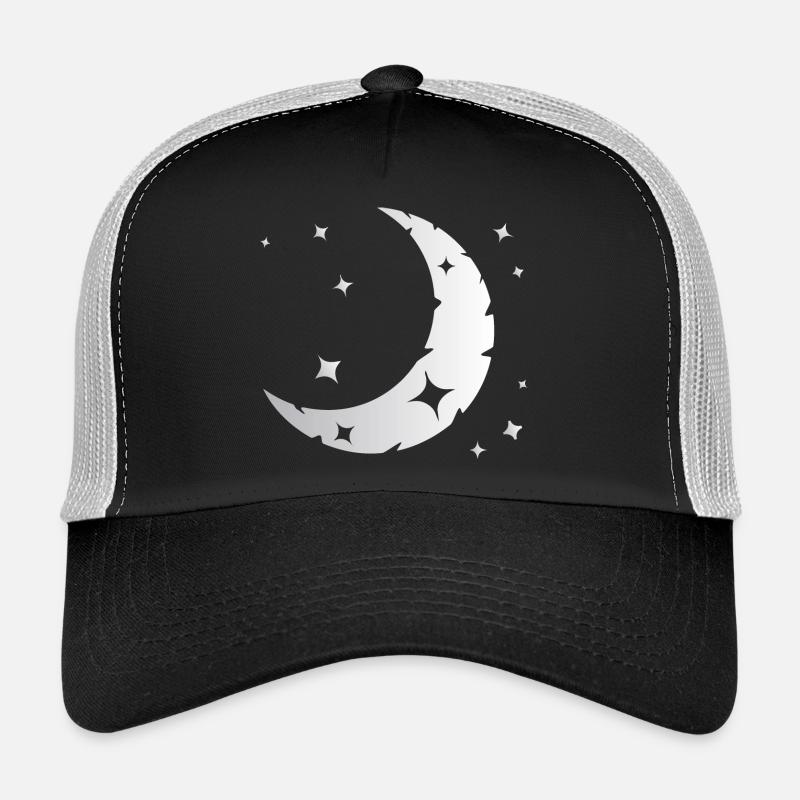 Mond und Sterne - Trucker Cap - Schwarz/Steingrau
