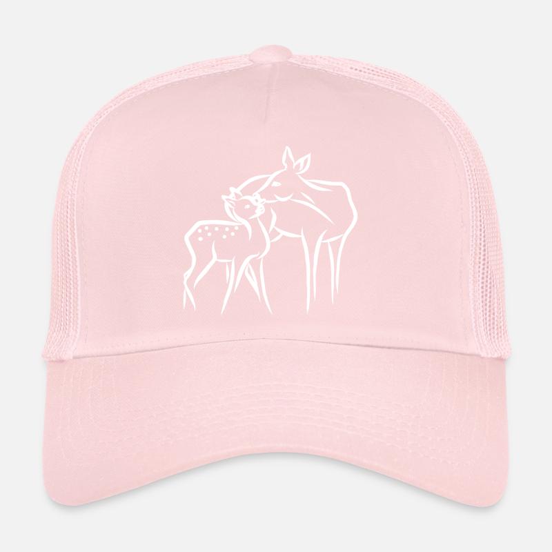 Chevreuil au faon Casquette trucker 