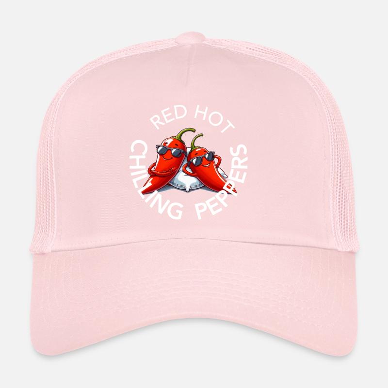 Chili Red Hot Chilling Peppers Pun Chill Trucker Cap