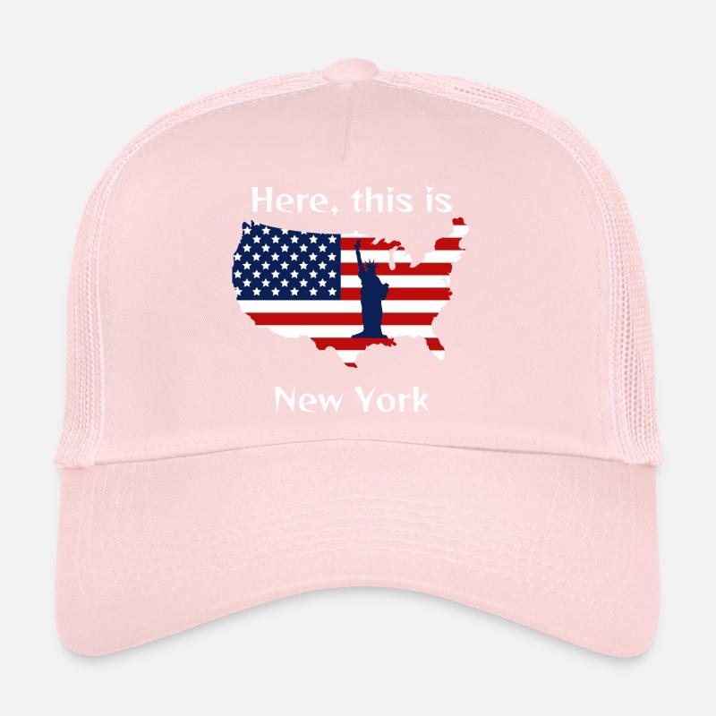 Drapeau USA et Statue de la Liberté Casquette trucker 