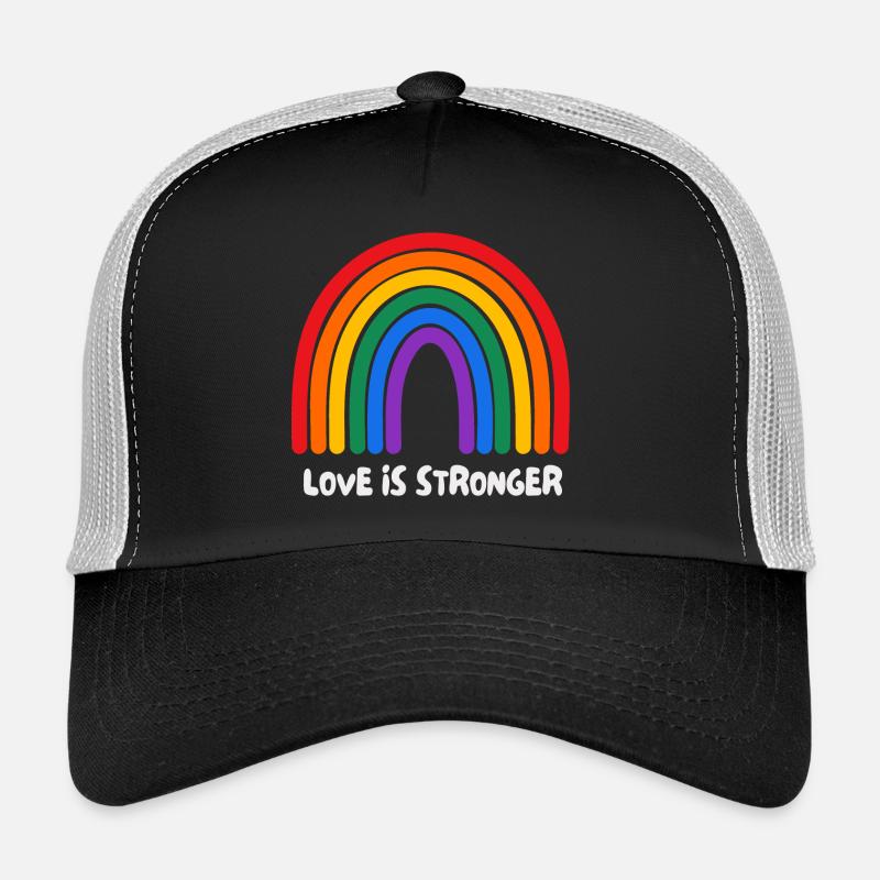 L’amour est plus fort. LGBT Casquette trucker 