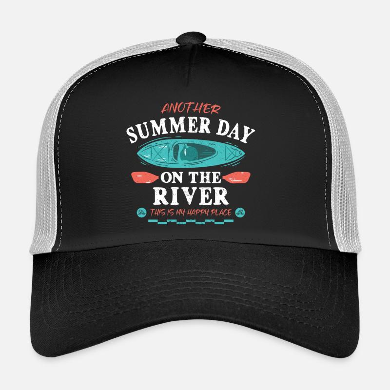 Another summer day on the river - Trucker Cap - black/stone grey
