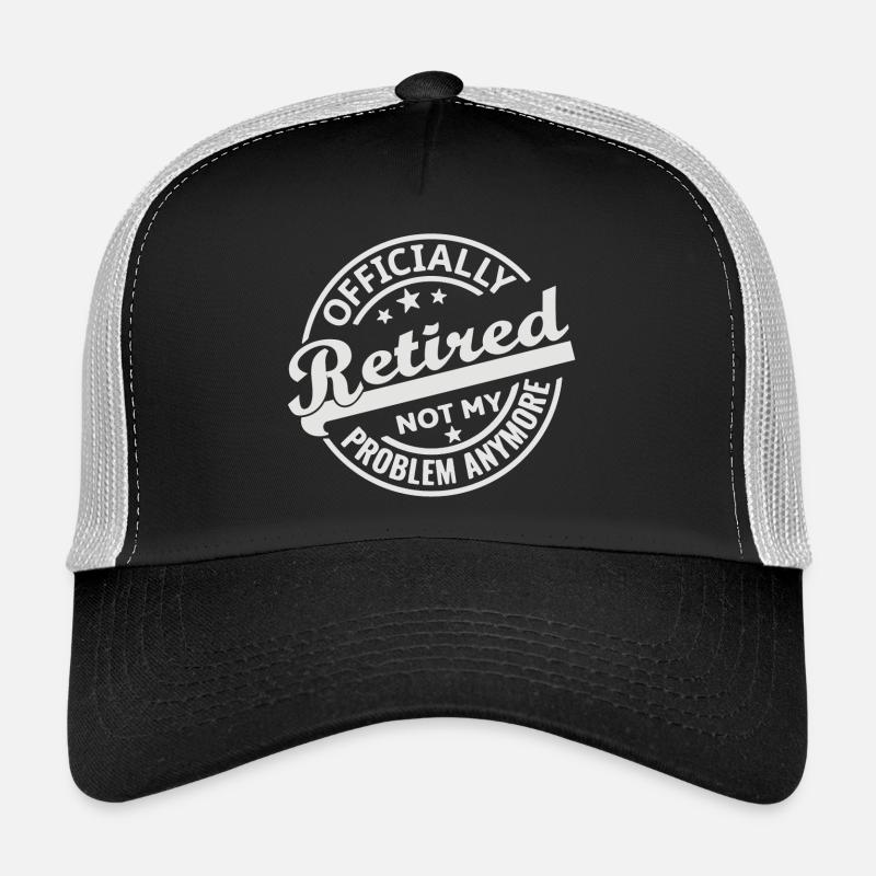 Retraité officiel n’est plus mon problème (blanc) Casquette trucker 