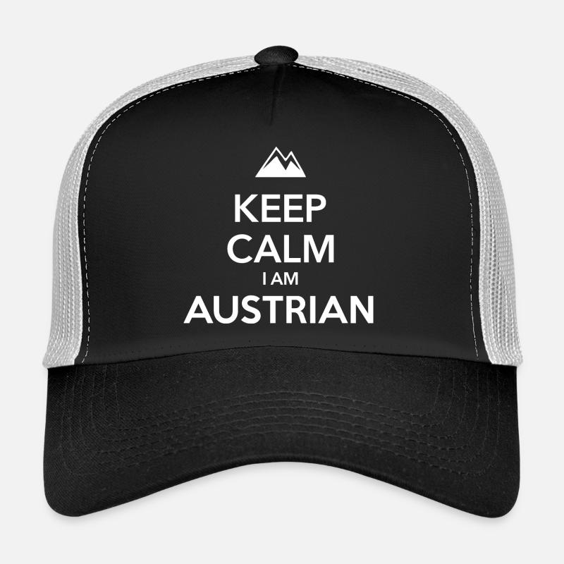KEEP CALM I AM AUSTRIAN Österreich - Trucker Cap - Schwarz/Steingrau