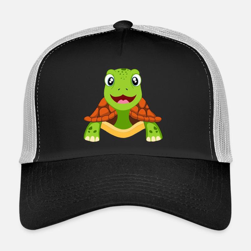 Schildkröte Schildkröten - Trucker Cap - Schwarz/Steingrau