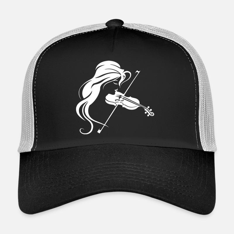 Fiddle Girl Drawing Trucker Cap