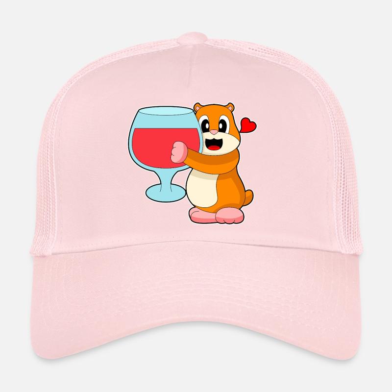 Hamster Red Wine Trucker Cap
