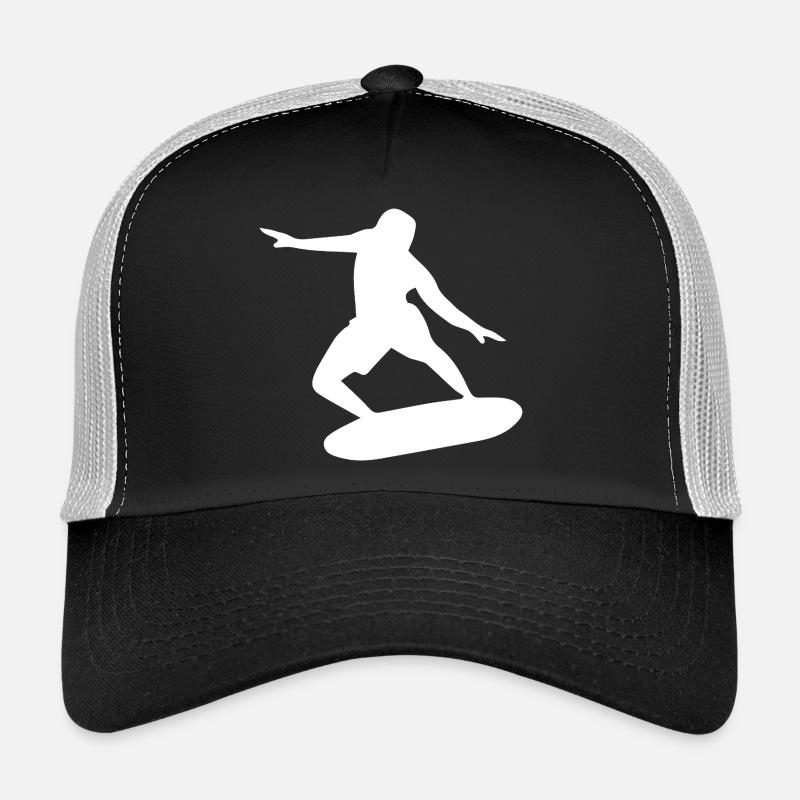 Silhouette de surfeur Surf Minimaliste Casquette trucker 