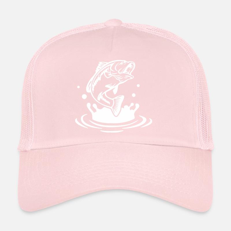 Dynamic Fish Jump Illustration Trucker Cap