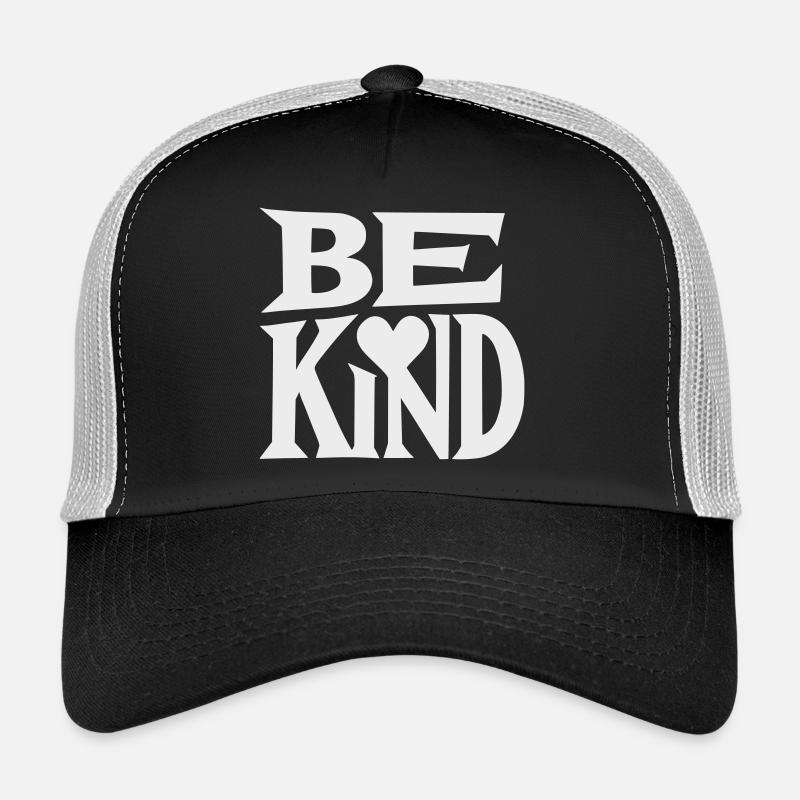 Be kind slogan with heart Trucker Cap