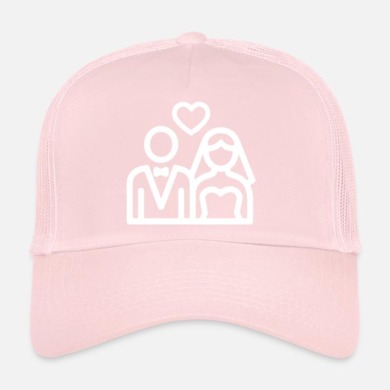 Bride and groom Wedding Trucker Cap