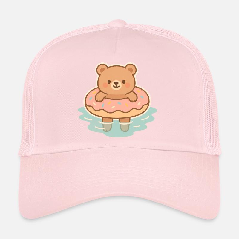 Ourson mignon dans l'eau Casquette trucker 
