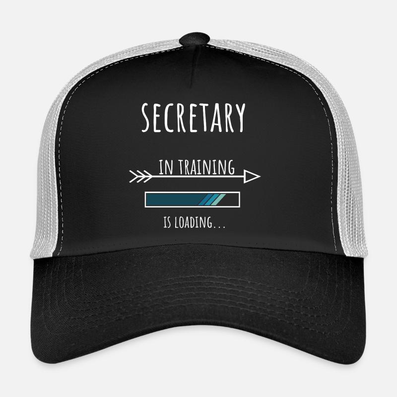 Secretary Geschenk Beruf Ausbildung Sekretär - Trucker Cap - Schwarz/Steingrau